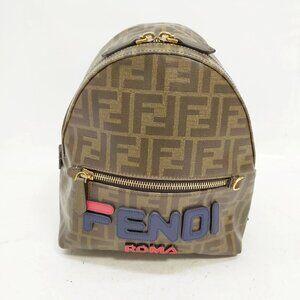 Authentic Fendi Brown PVC Backpack mn746-010226